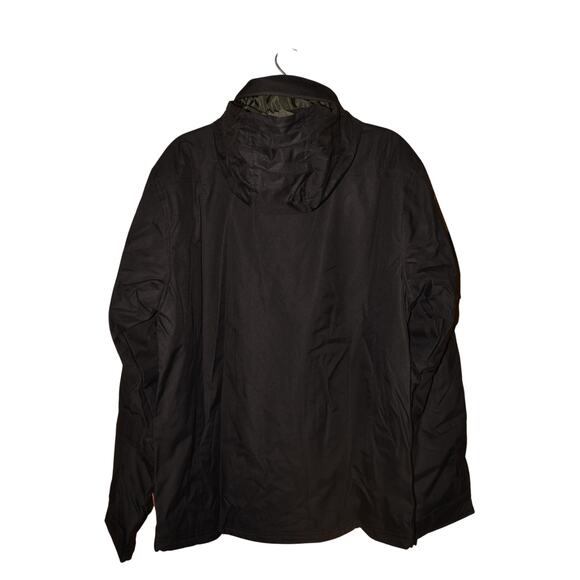 FREE COUNTRY NEW‎ $120 Black Poly Canvas Jacket Water Resistant Hooded Men's M - Picture 5 of 6